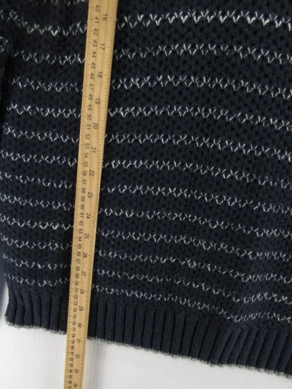 Nautica Sweater XL Pullover Shawl Collar Striped Chunky Knit Preppy